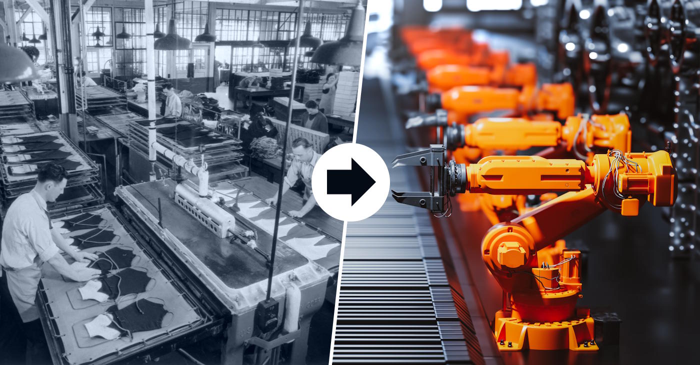 Från människor till robotar – produktionsautomation i fabriken